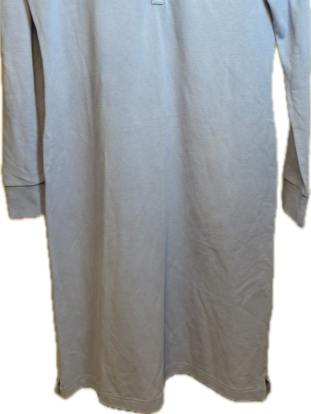 Ralph Lauren Pale Blue Long-Sleeve Polo with Pink Logo